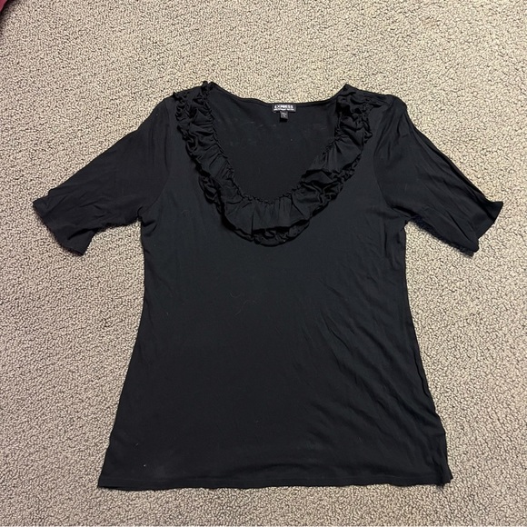 Express ruffle scoop neck top - Picture 1 of 3